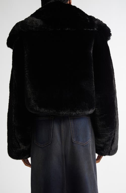 Shop Acne Studios Fluffy Faux Fur Jacket In Black