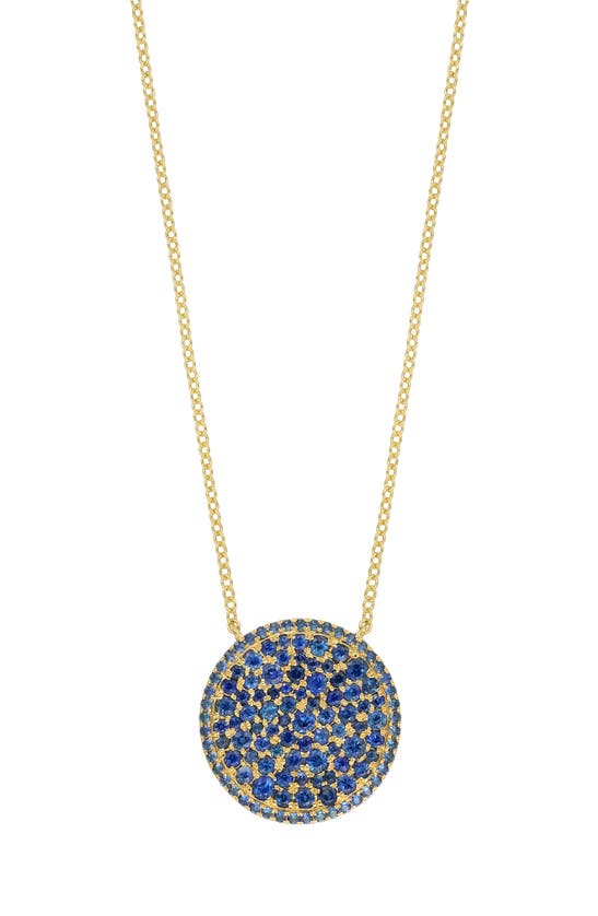 Shop Bony Levy El Mar Sapphire Pendant Necklace In 18k Yellow Gold