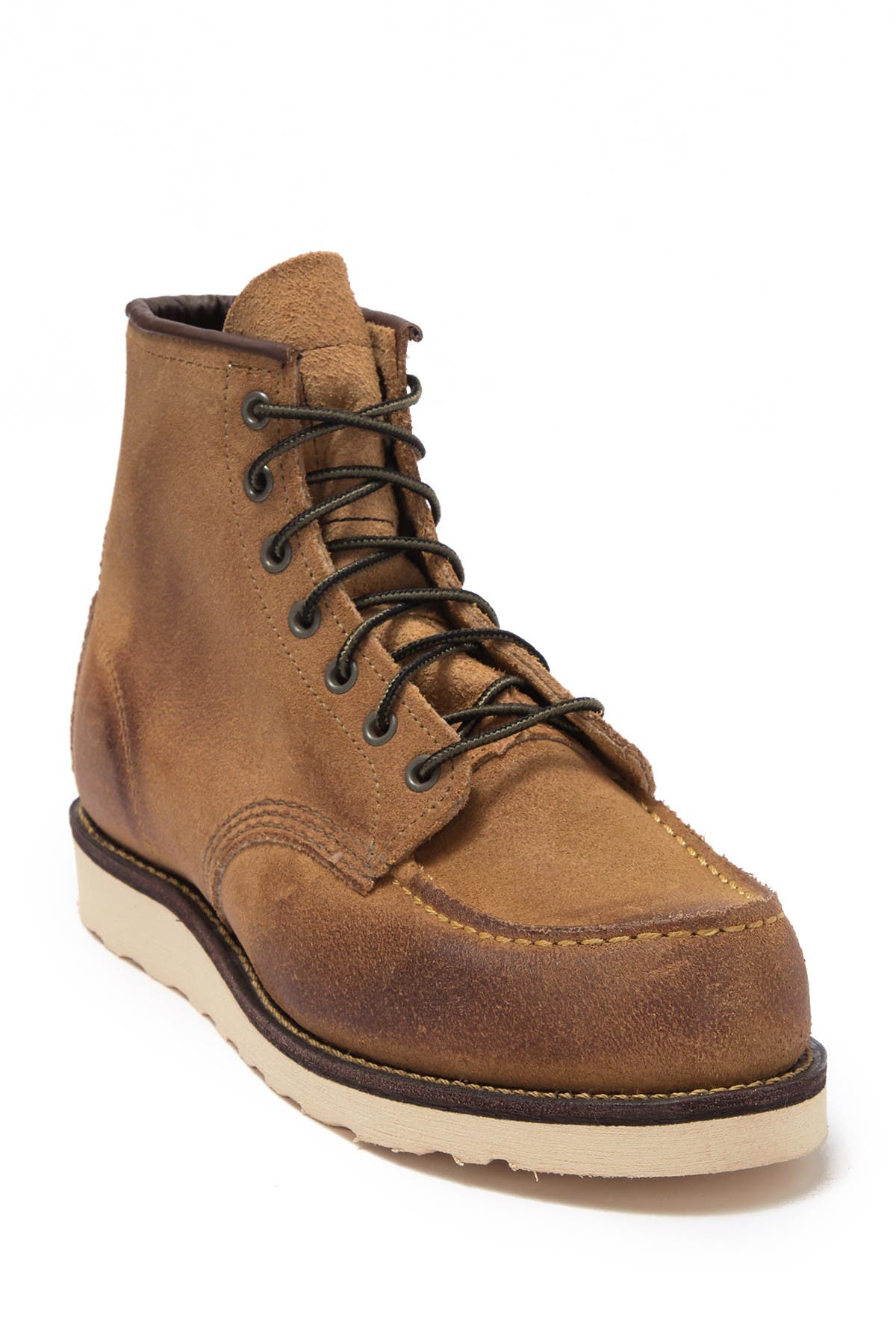 red wing moc toe suede
