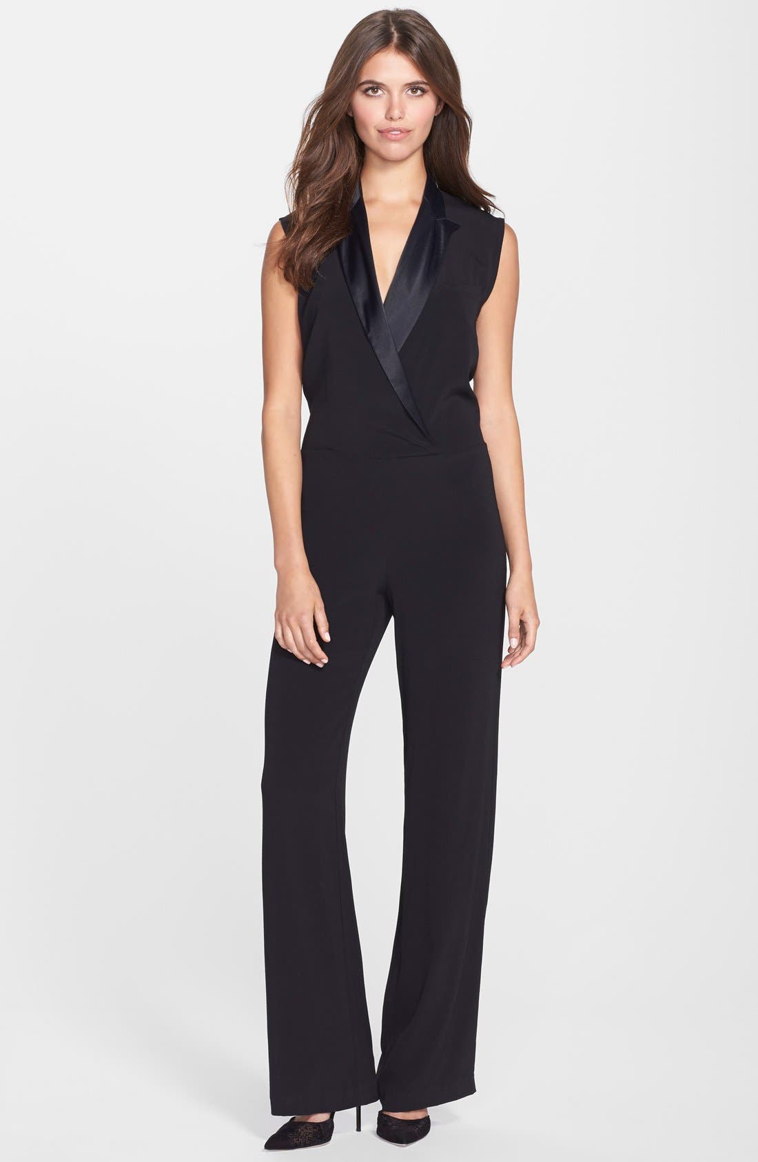 black tuxedo jumpsuit