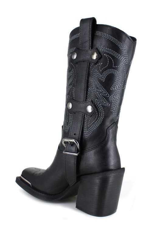 Zigi Amaranta Cowboy Boot In Black Leather