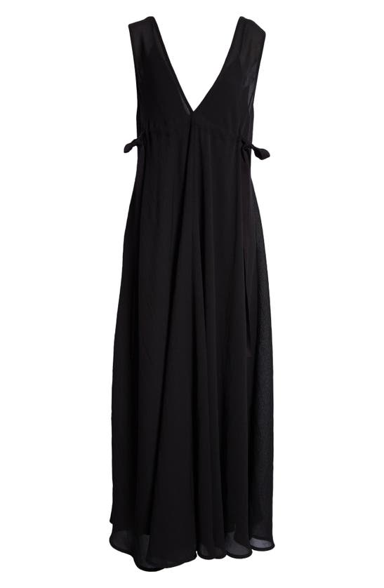 Shop Proenza Schouler Lorna Plunge Neck Mesh Maxi Dress In Black