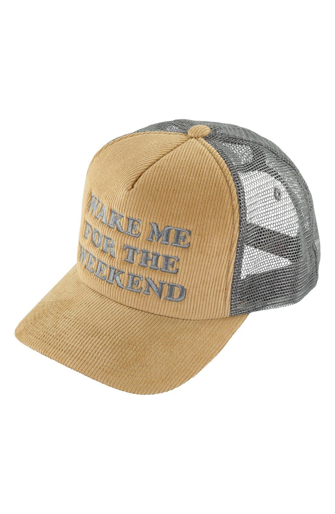 corduroy trucker hat