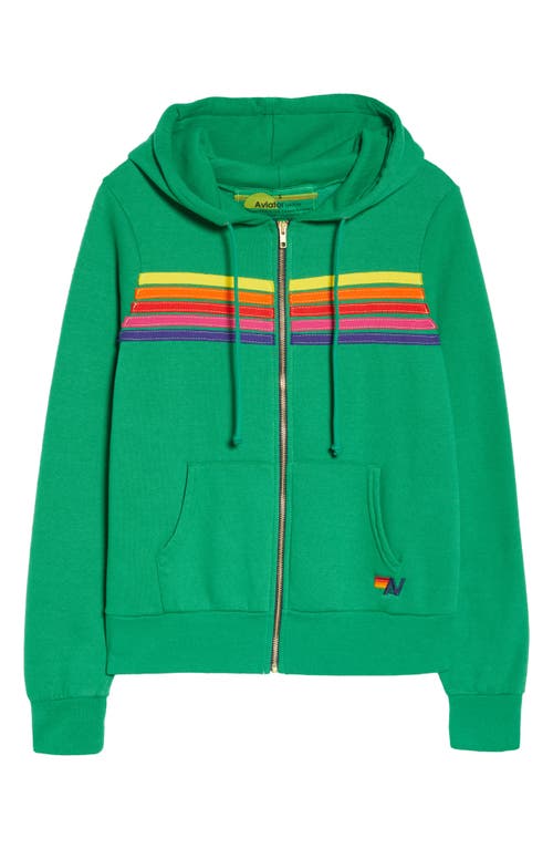 5 STRIPE HOODIE - NEON PINK // NEON RAINBOW