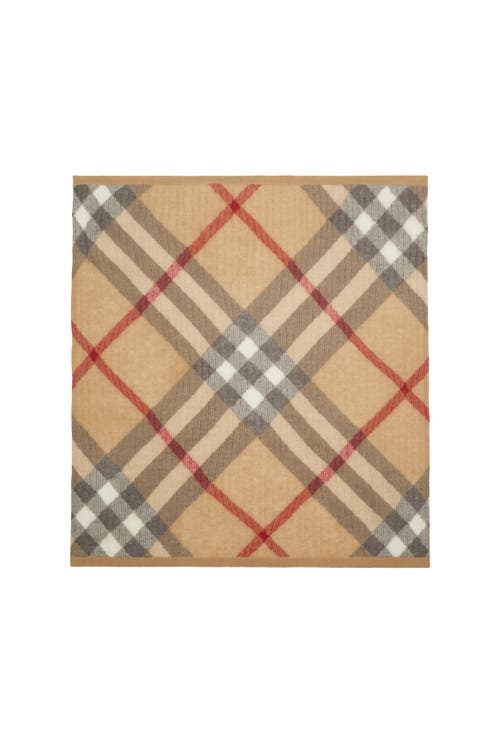 Burberry Check Alpaca Wool Silk Blend Baby Blanket In Pale Stone