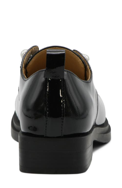 Charles David Gent Imitation Pearl Studded Derby In Black