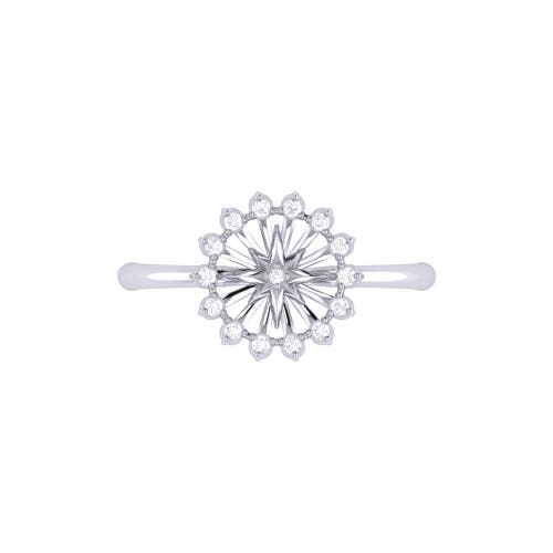 Shop Luvmyjewelry Starburst Yellow Gold Plated Sterling Silver Diamond Ring