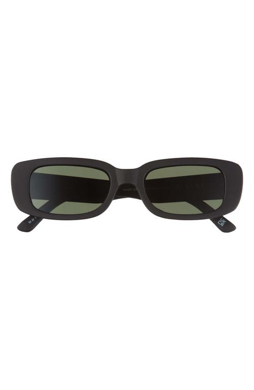 51mm Ceres Rectangular Sunglasses in Black /Green Mono Polar