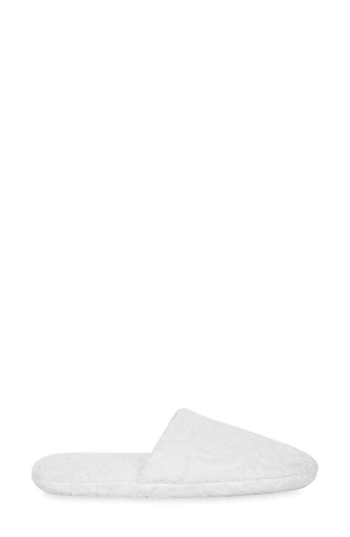 Dolce & Gabbana Dolce&gabbana Dg Logo Jacquard Cotton Terry Cloth Scuff Slipper In White