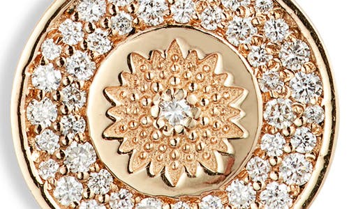 Anzie Classique Mini Milly Diamond Medallion Necklace In Yellow Gold