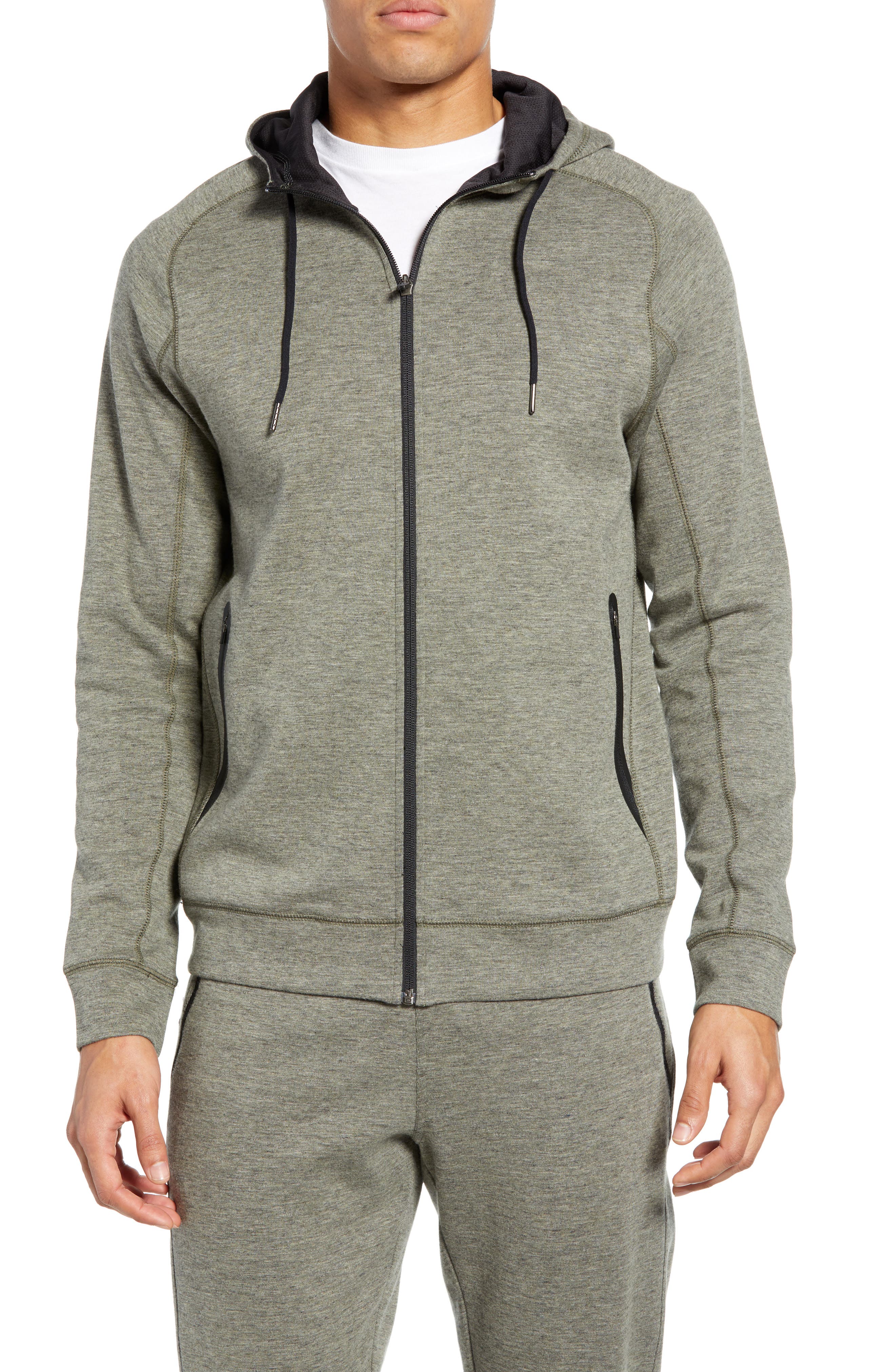 Zella Magnetite Zip Front Hoodie
