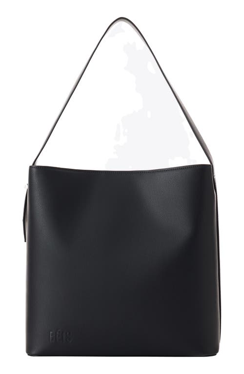 Shop Beis Béis The Wicked Faux Leather Tote<br> In Black