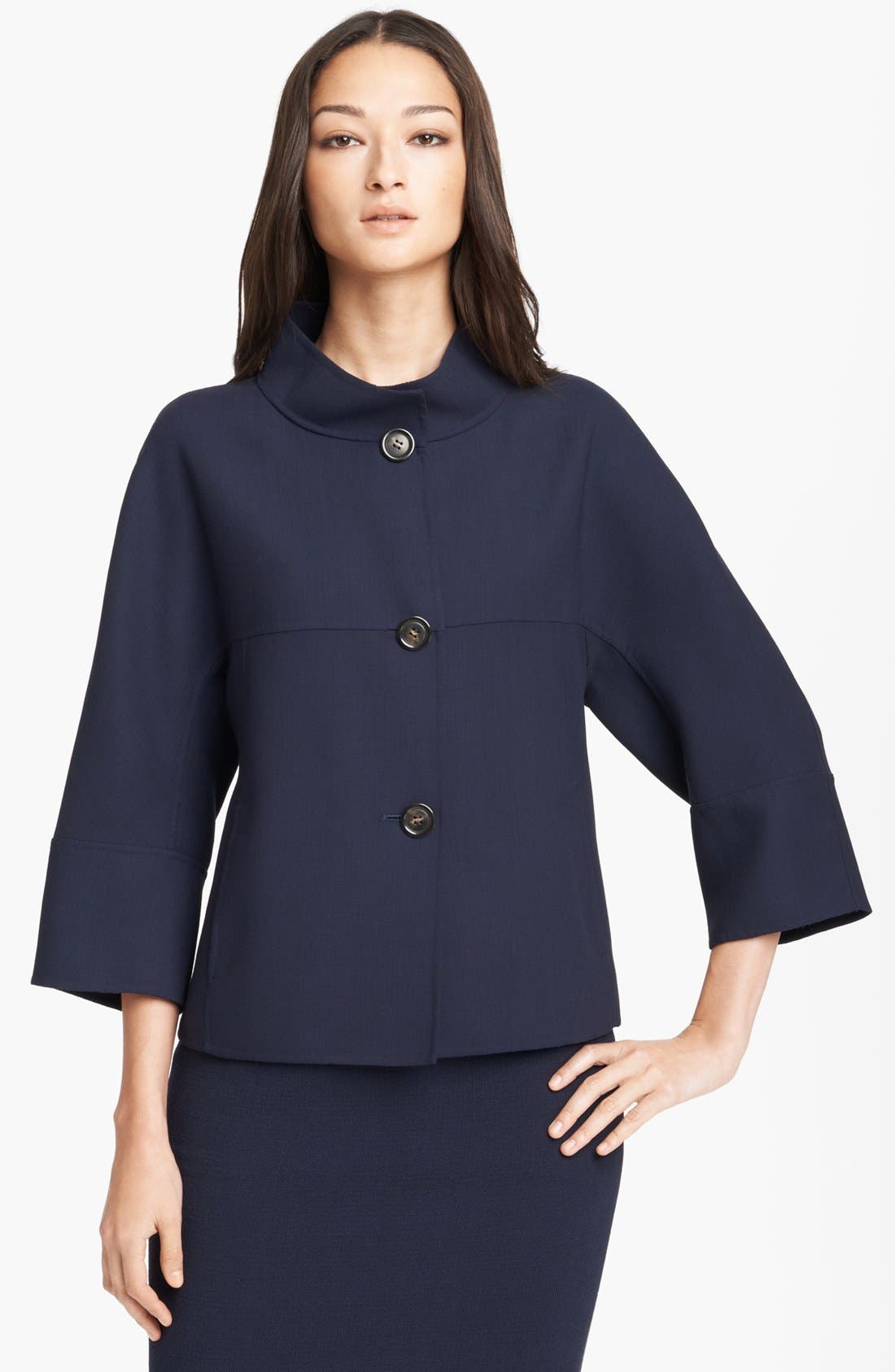 Armani Collezioni Gabardine Trapeze Jacket Nordstrom
