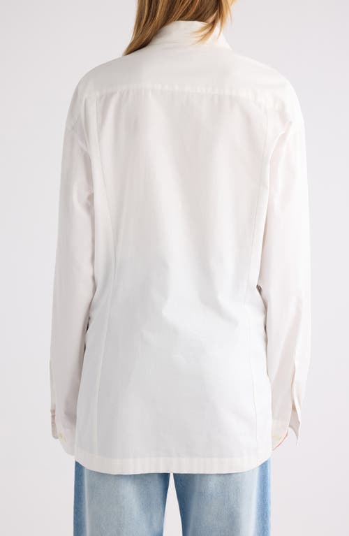 Shop Dries Van Noten Clicks Embellished Cotton Button-up Shirt In White