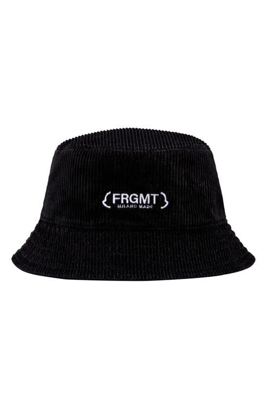 X Fragment Reversible Bucket Hat In Black