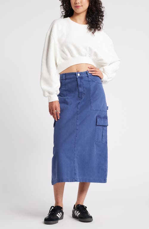 Shop Bp. Carpenter Cotton Blend Cargo Skirt In Blue Indigo