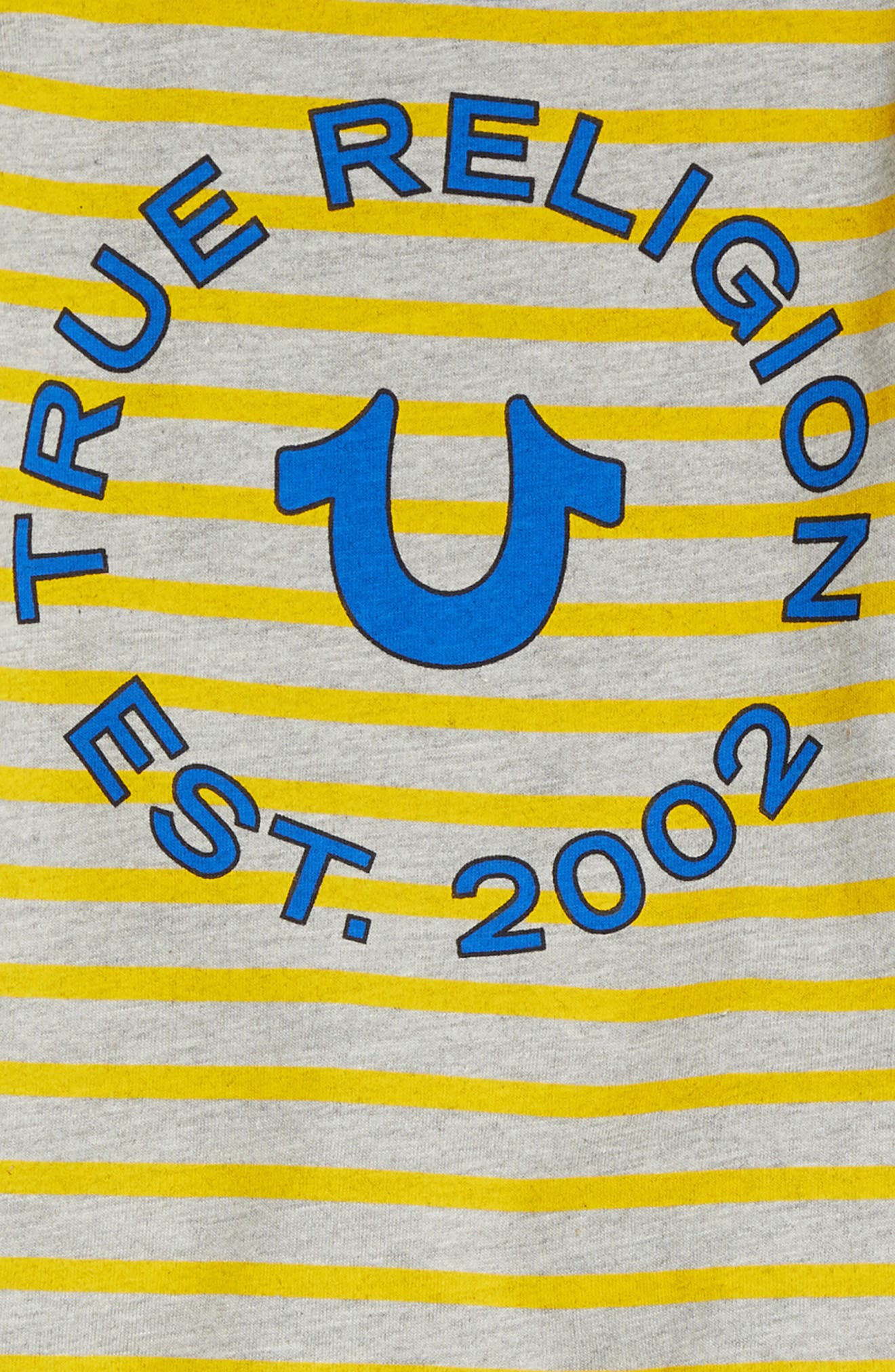 blue and yellow true religion shirt
