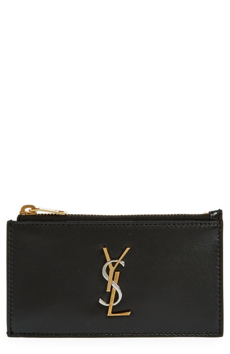 Mulberry Plaque Continental Wallet in Black Nappa with Shiny Pale