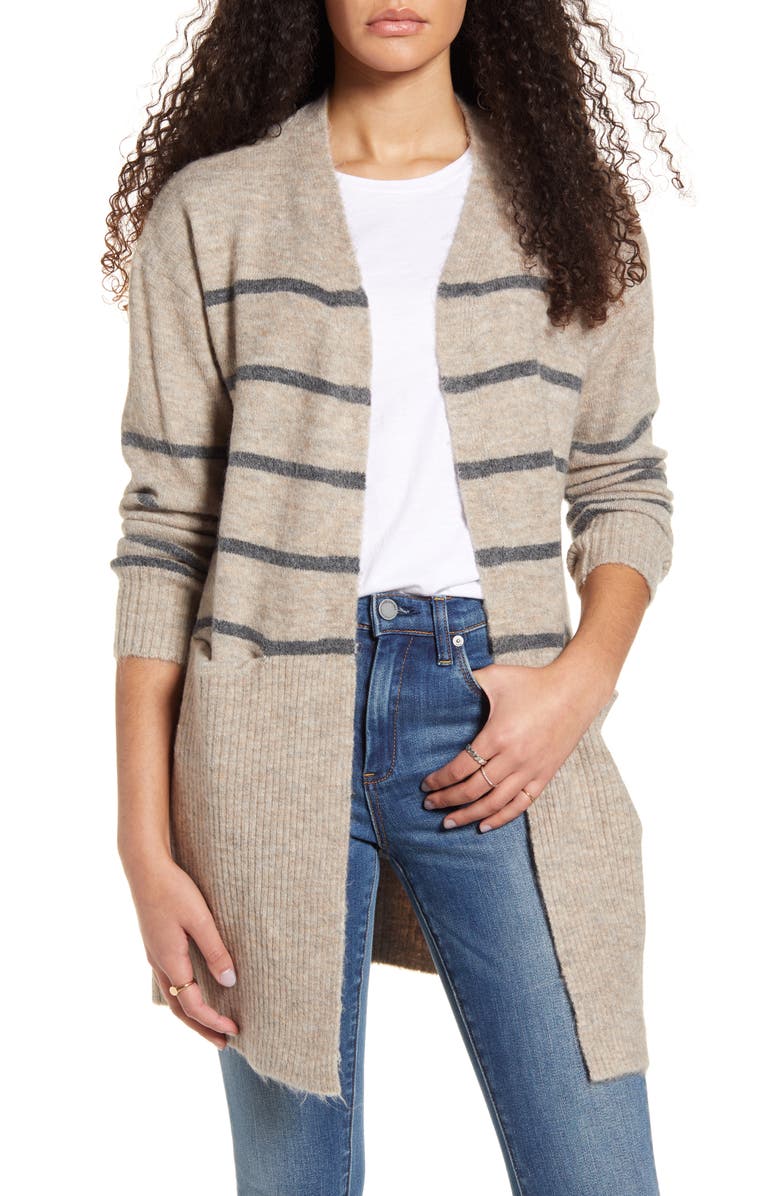 DREAMERS BY DEBUT Stripe Long Cardigan, Main, color, 250