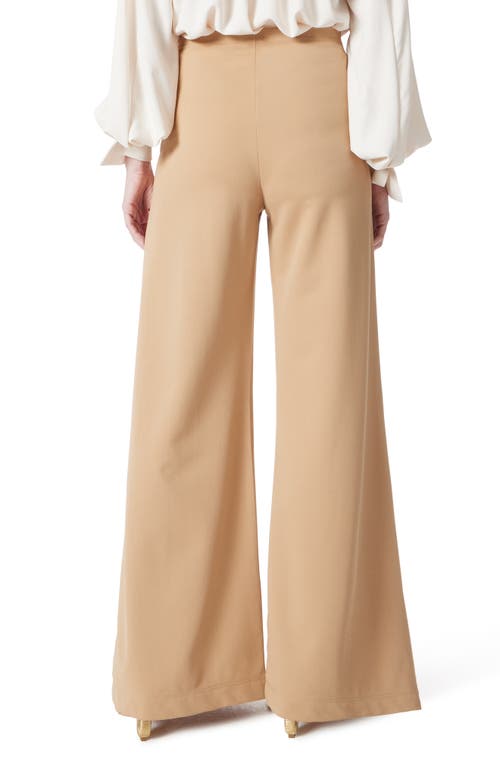 Shop Dee Ocleppo Do By  Smooth Stretch Twill Pull-on Wide Leg Pants In Camel