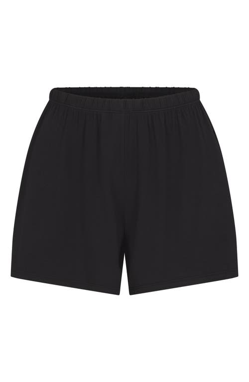 Skims Womens Soft Lounge Stretch-woven Short Pyjamas Onyx In Black