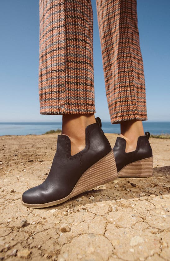 Shop Toms Kallie Wedge Bootie In Black