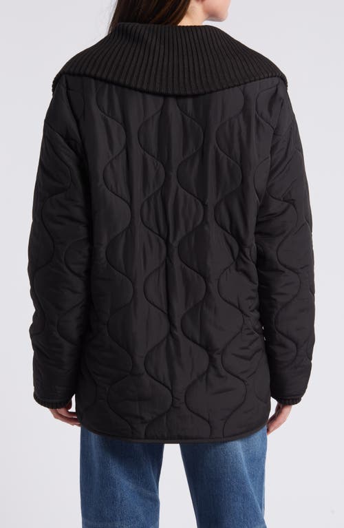 Shop Lucky Brand Onion Quilted Jacket In Black