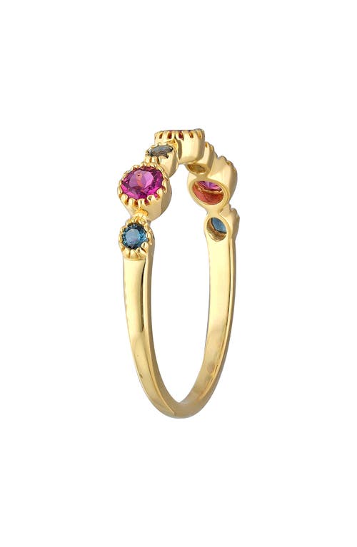 Ys Gems Two-tone Band Ring In Pink