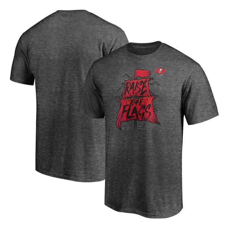 FANATICS FANATICS BRANDED HEATHERED CHARCOAL TAMPA BAY BUCCANEERS HOMETOWN 1ST DOWN T-SHIRT