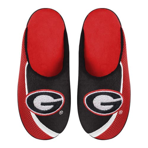 Men's FOCO Georgia Bulldogs Big Logo Color Edge Slippers in Red