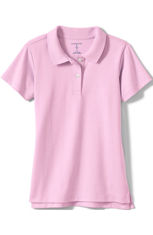 LANDS' END LANDS' END SCHOOL UNIFORM GIRLS SHORT SLEEVE FEMININE FIT INTERLOCK POLO SHIRT