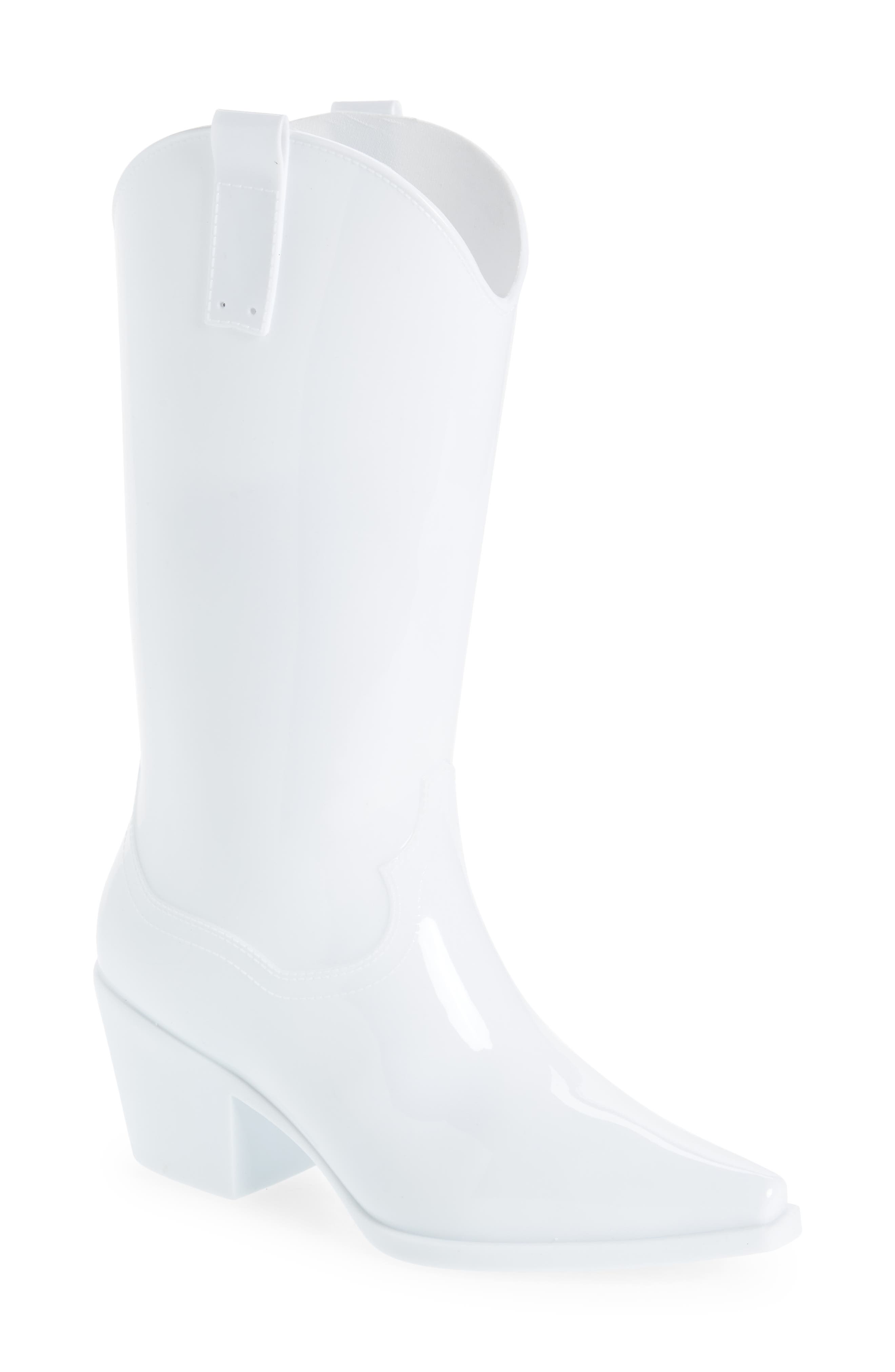 white waterproof boots