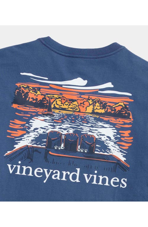 Shop Vineyard Vines Autumn Wakes Whale Pocket Cotton Graphic T-shirt In Moonshine