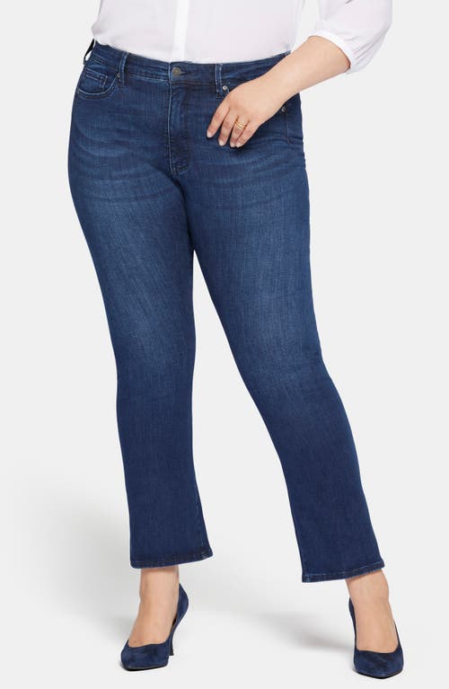 Nydj Plus Ava Womens High Rise Dark Wash Flared Jeans In Marvelous