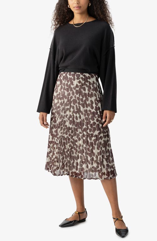 Shop Sanctuary Pleated Midi Skirt In Chocolate