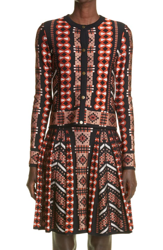 Click to view more detailed imagery on our partner's website Alaïa Geometric Jacquard In Bois De Rose/ Noir