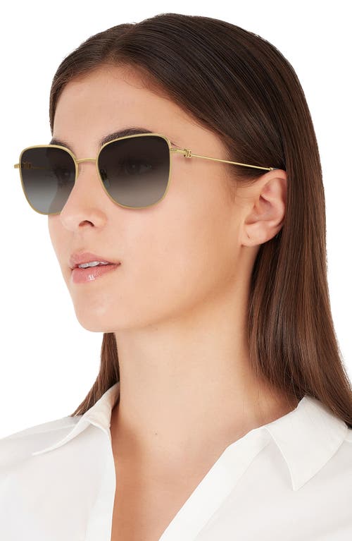 Dolce & Gabbana Dolce&gabbana 56mm Gradient Butterfly Sunglasses In Gold/black Grey