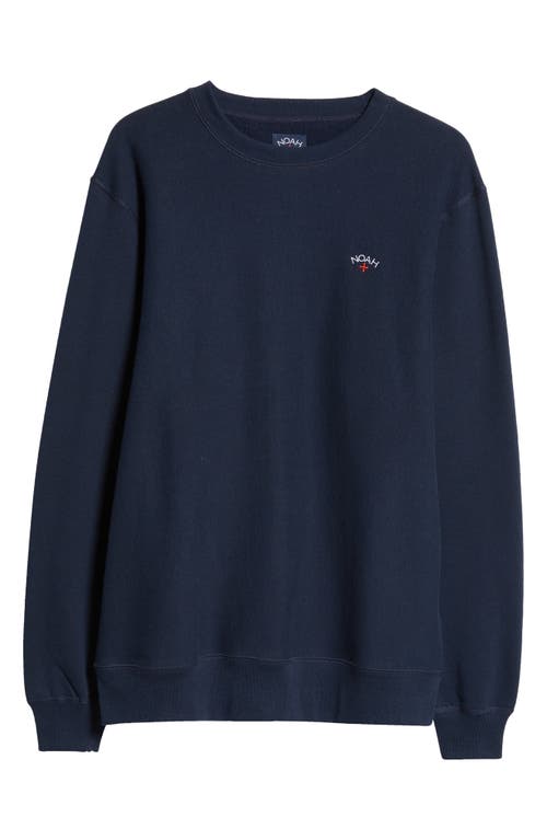 Noah Classic Cotton Crewneck Sweatshirt In Navy | ModeSens
