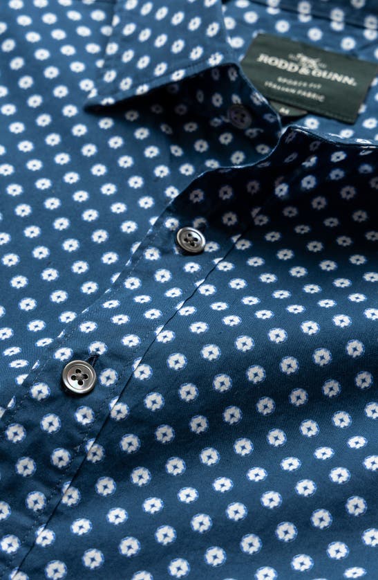 Shop Rodd & Gunn Glencoe Sports Fit Dot Print Button-up Shirt In Bluesteel