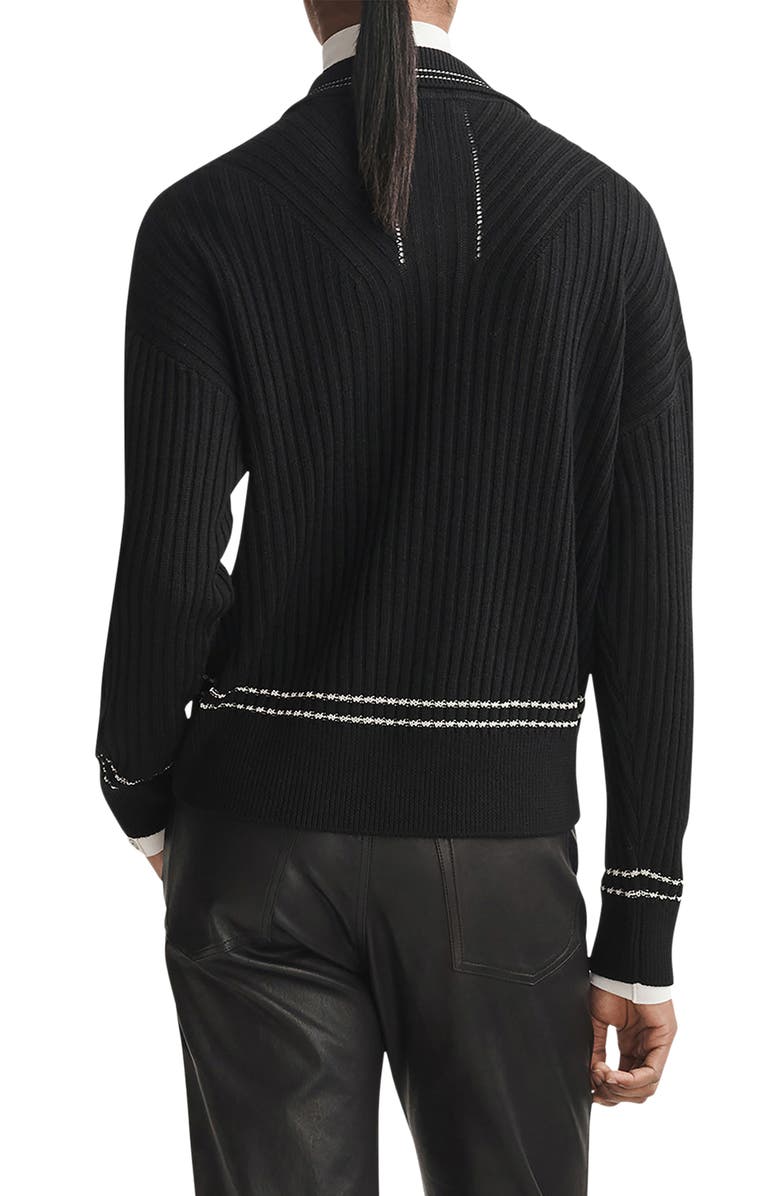 rag & bone Monti Rib Polo Sweater, Alternate, color, 