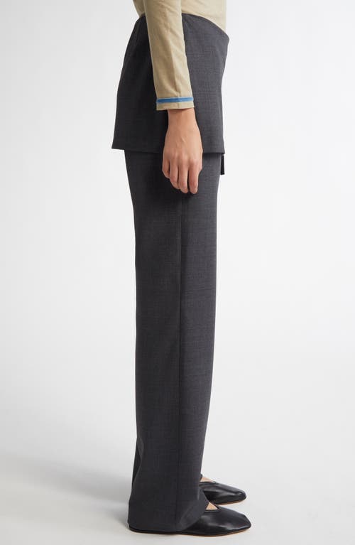 Paloma Wool Archive Layered Wool Blend Trousers In Grey