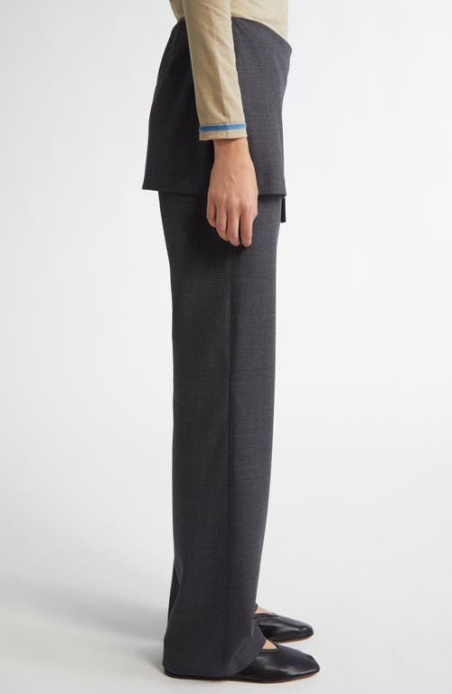 Shop Paloma Wool Archive Layered Wool Blend Trousers In Grey