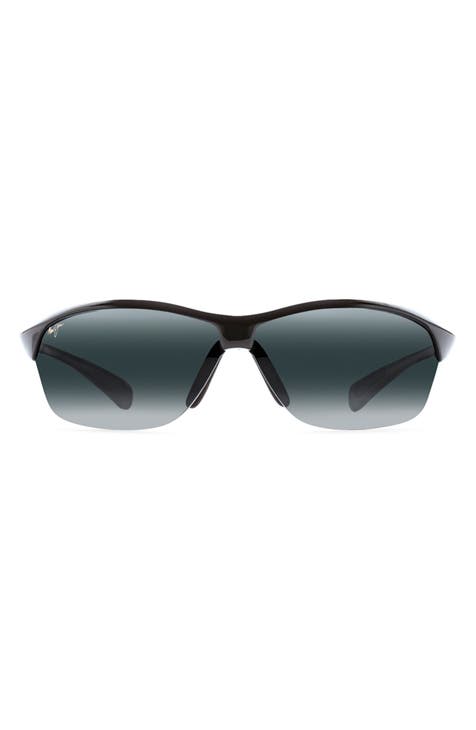 Hot Sands 71mm Polarized Oversize Rectangular Sunglasses