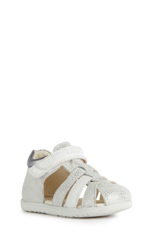 Geox Kids' Macchiagi Sandal in Off White/Silver at Nordstrom, Size 4.5Us