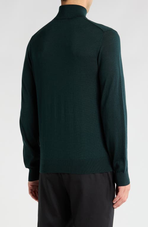 Bruno Magli Merino Wool Turtleneck Sweater In Green