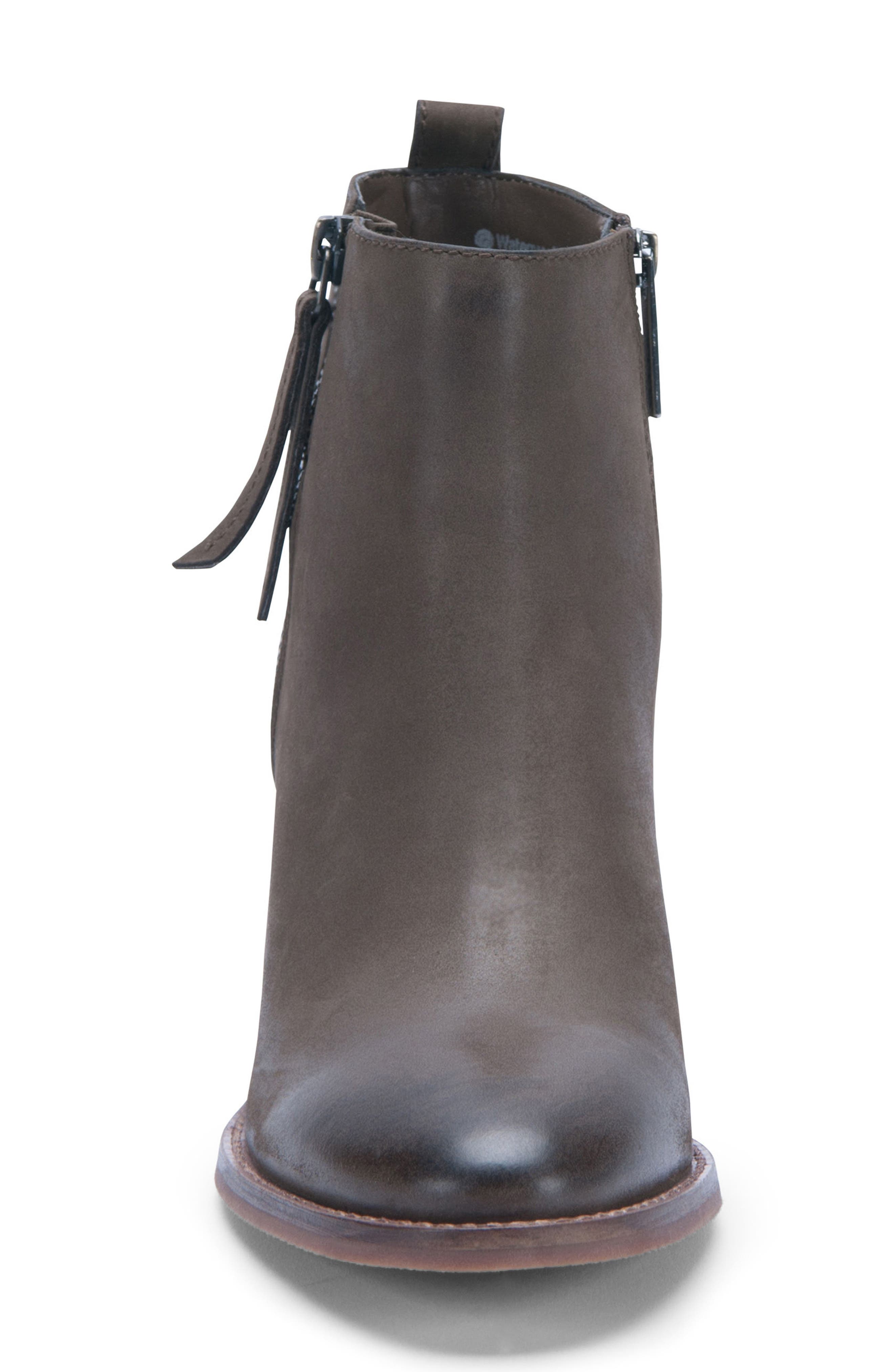 nova waterproof leather zipper bootie