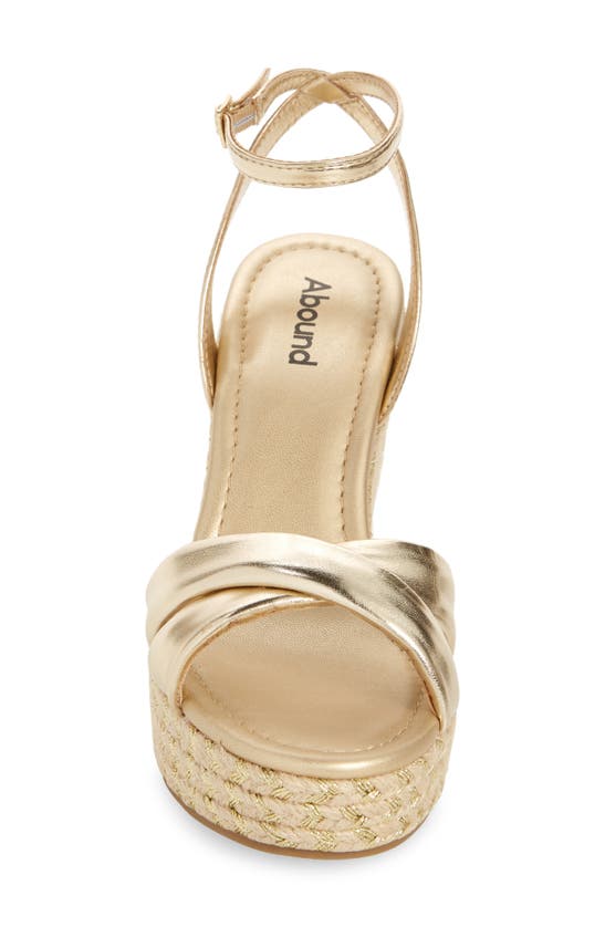 Shop Abound Sukie Espadrille Wedge Sandal In Gold Metallic