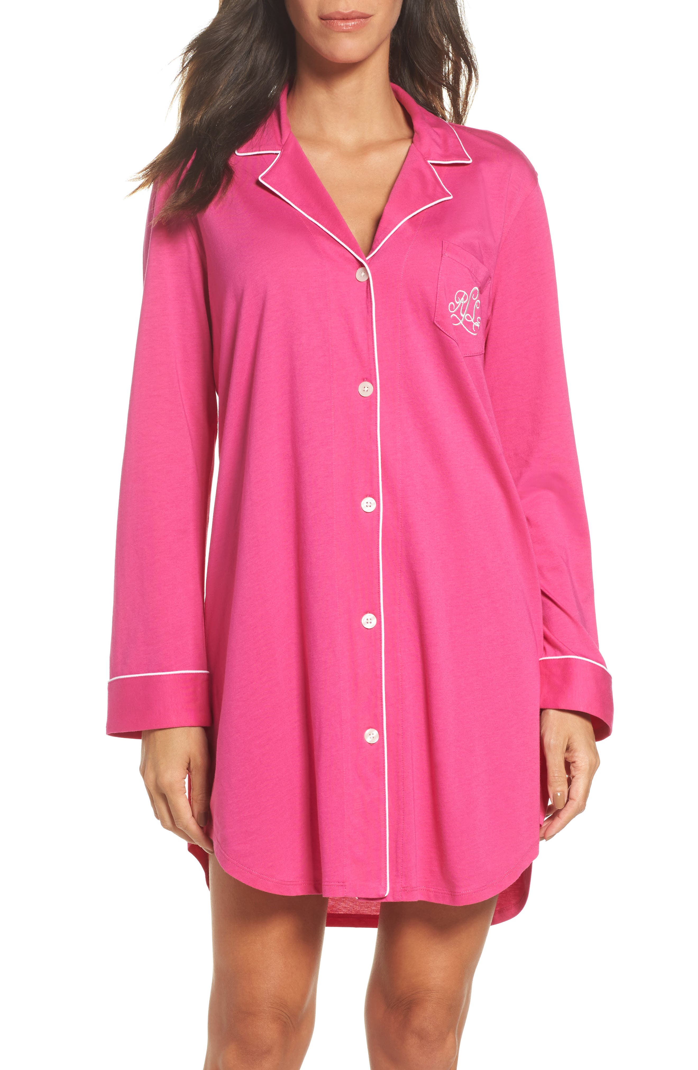 Lauren Ralph Lauren Knit Nightshirt Only) Nordstrom
