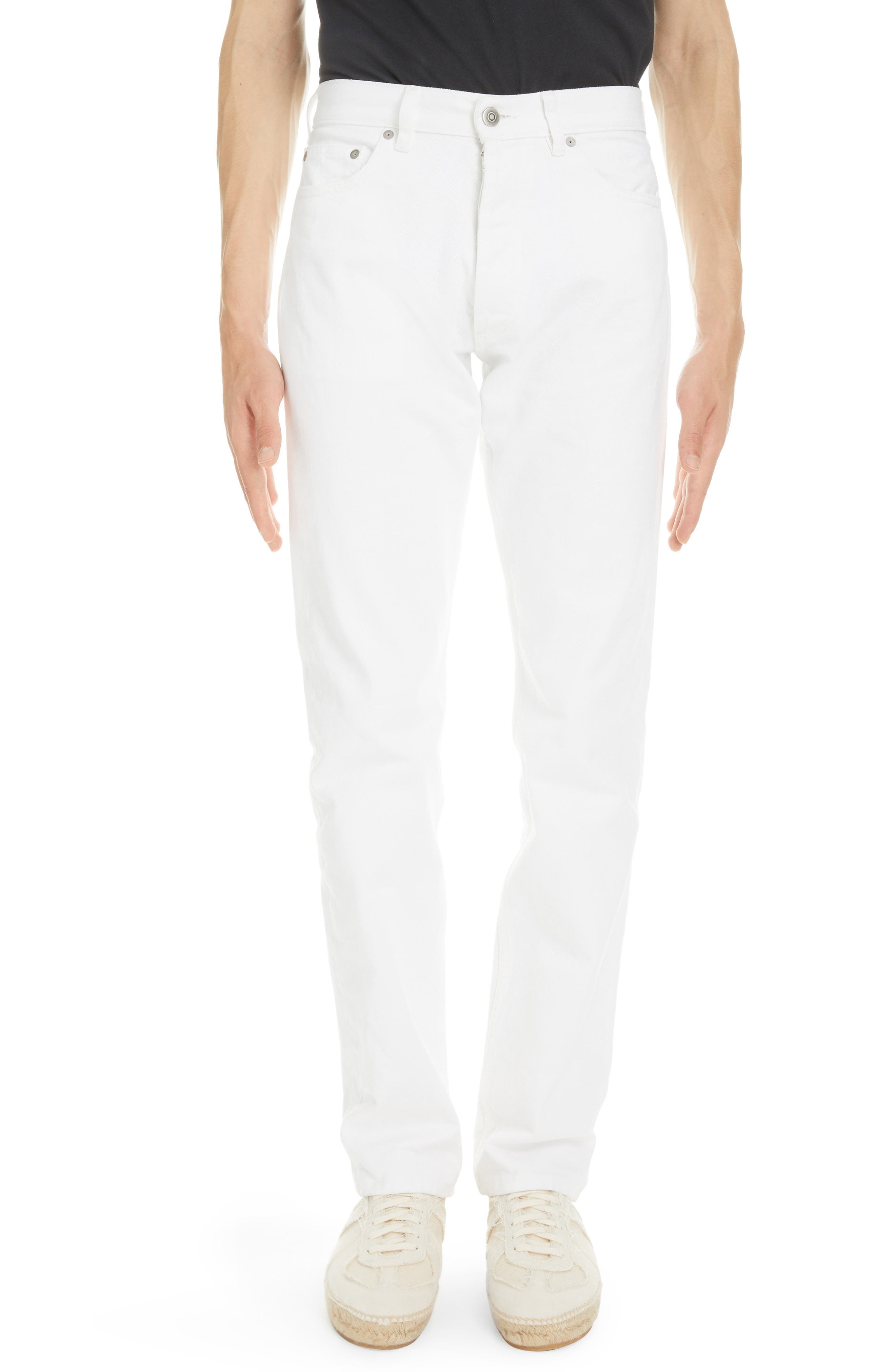 mens white jeans trousers