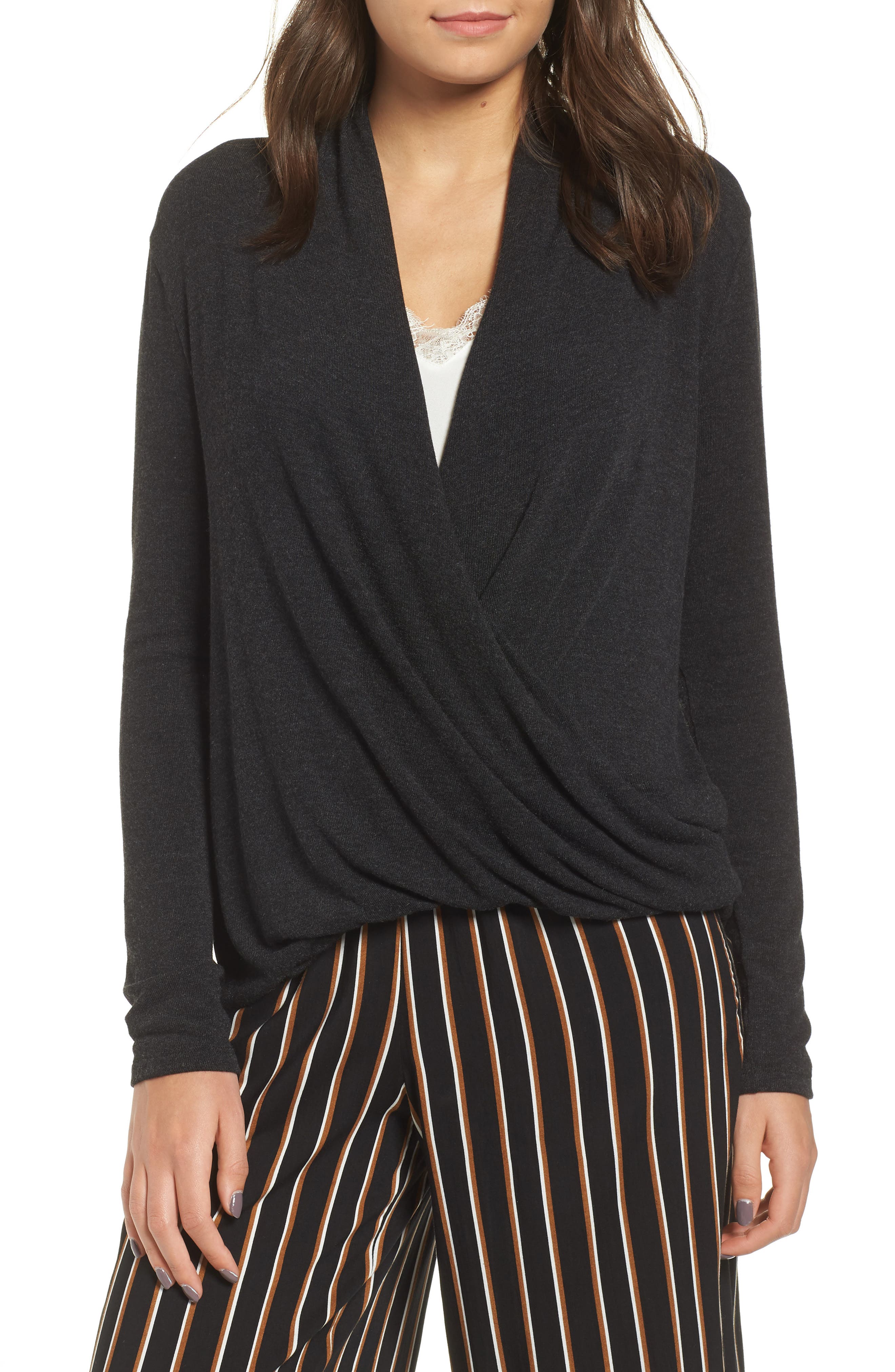 All in Favor Knit Surplice Top Nordstrom